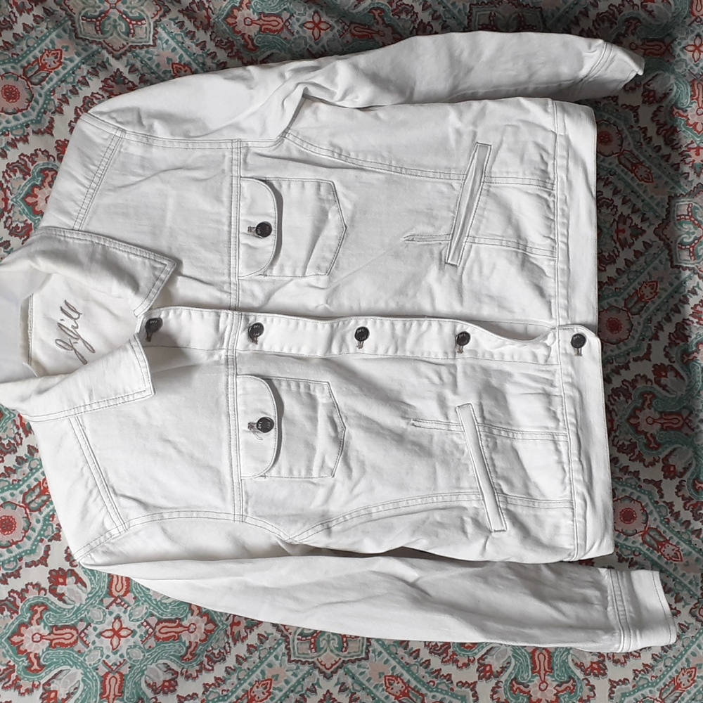 NWOT J. Jill White Cotton Jacket, Size L